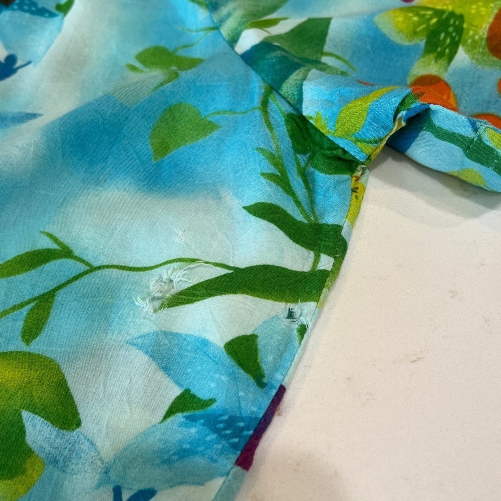 Vintage Jams World Hawaiian Floral Short Sleeve Button Down Shirt Large - Picture 10 of 10